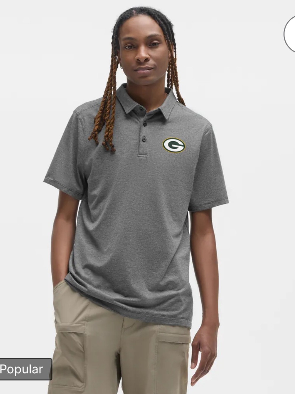 NWT!🍋🍋Lululemon Green Bay Packers Evolution Polo🍋🍋. Size Large. Heathered Black.